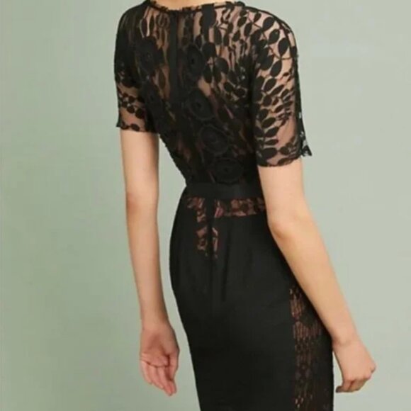 Anthropologie In earnest black sheath dress - Picture 2 of 3